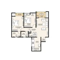 Krisala 41 Zillenia Punawale 2 BHK Floor Plan Image