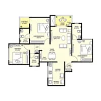 Krisala 41 Zillenia Punawale 3 BHK Floor Plan Image